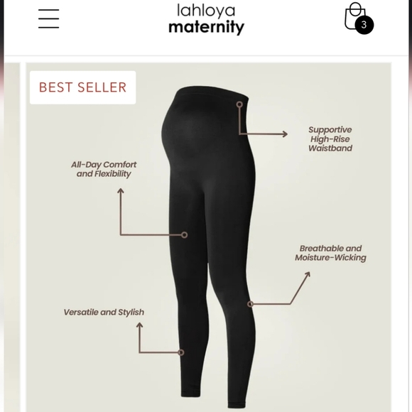 NWT XL Lahloya Cloud Maternity Leggings - Picture 4 of 6